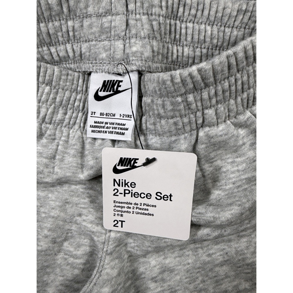 Nike Toddler 2PC Set T-Shirt Shorts White Orange Gray 2T NWT - Picture 9 of 10